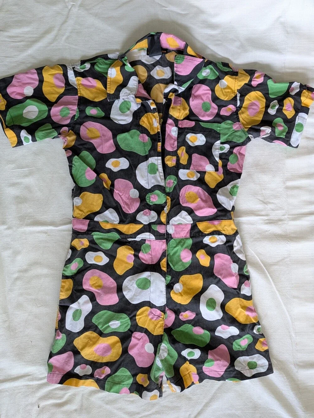 Nooworks Eggs Shortalls Jumpsuit - Picture 2 of 6